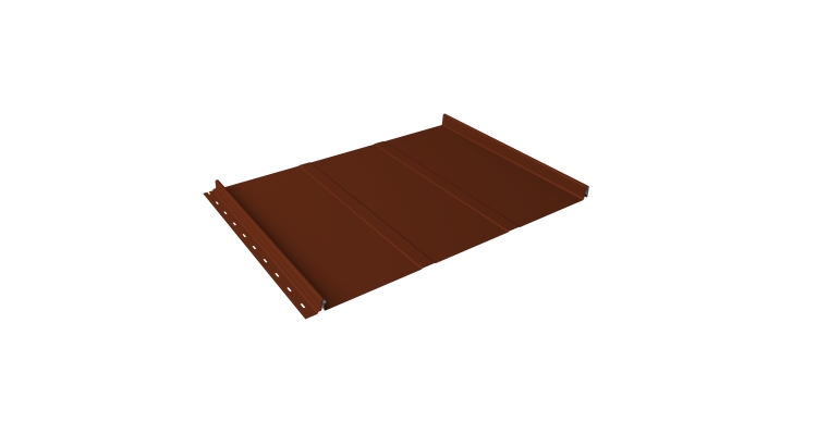 Кликфальц Line Grand Line 0.5 Satin с пленкой на замках RAL 3009 оксидно-красный