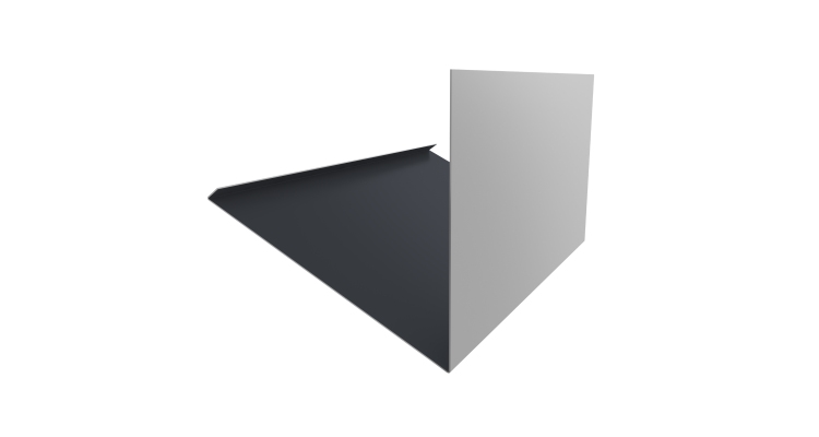 Планка примыкание верхнее к трубе фальц 0,45 Drap RAL 7024 мокрый асфальт (3м)