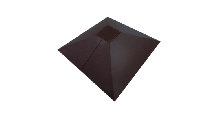 Колпак на столб под фонарь 390х390мм 0,45 PE с пленкой RAL 7024 мокрый асфальт