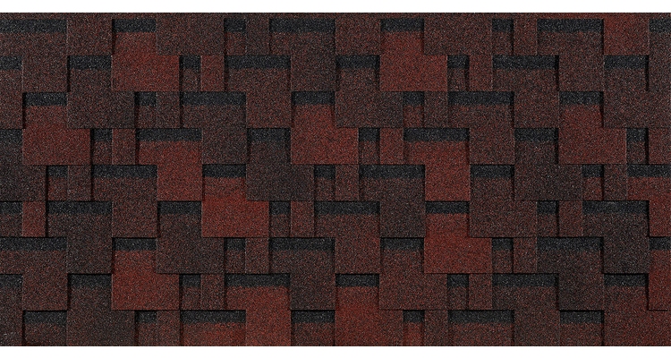 Гибкая черепица Eurasia, Лабиринт, Красный