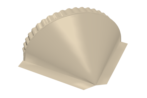 Заглушка конусная 0,45 PE RAL 1015 светлая слоновая кость