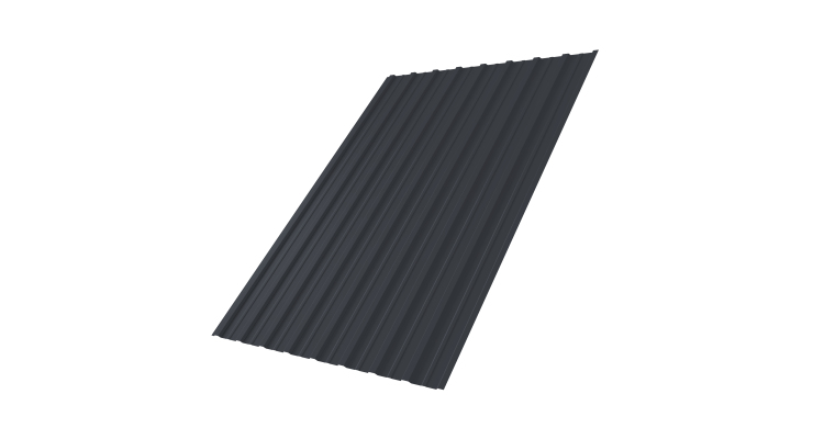 Профнастил С10A 0,5 Satin Мatt RAL 7024 мокрый асфальт