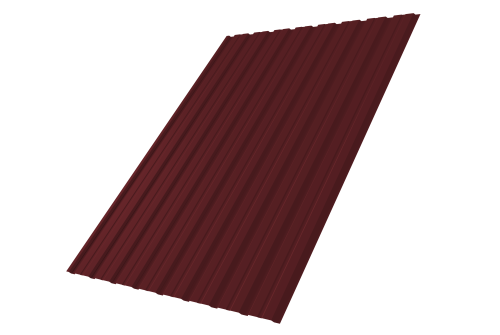 Профнастил С10В 0.45 PE с пленкой RAL 3005 красное вино