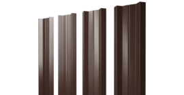 Штакетник М-образный А с прямым резом 0.4 PE-Matt-Double RAL 8017 шоколад