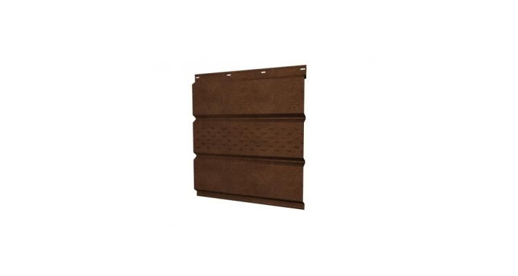 Софит металлический центральная перфорация 0,45 Print Elite с пленкой Antique Wood TwinColor