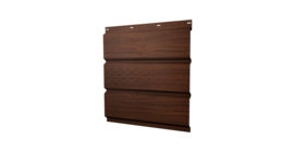 Софит металлический центральная перфорация 0,45 Print Elite с пленкой Choco Wood TwinColor