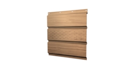 Софит металлический центральная перфорация 0,45 Print Elite с пленкой Honey Wood TwinColor