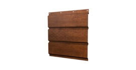 Софит металлический центральная перфорация 0,45 Print Elite с пленкой Golden Wood TwinColor