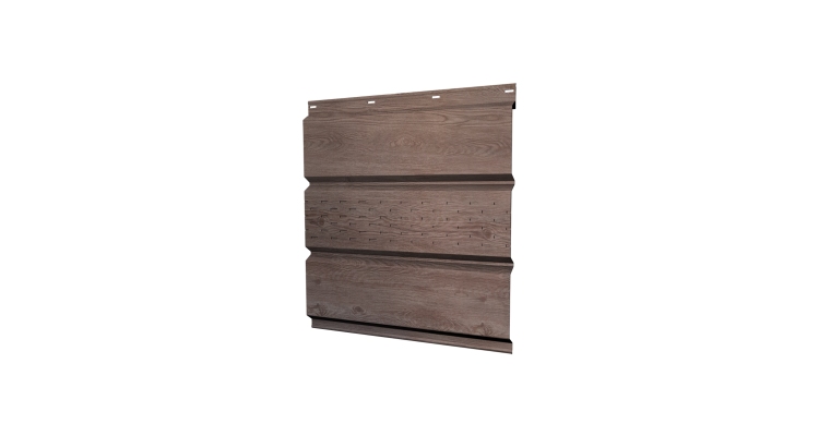 Софит металлический центральная перфорация 0,45 Print Elite с пленкой White Wood TwinColor