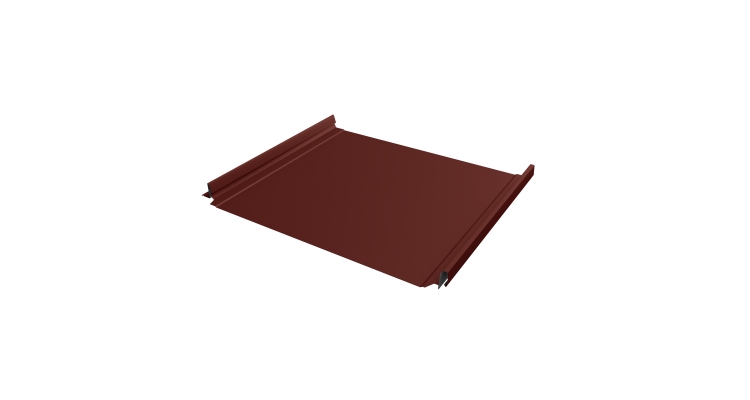 Кликфальц Pro Grand Line 0,5 Satin с пленкой на замках RAL 3009 оксидно-красный