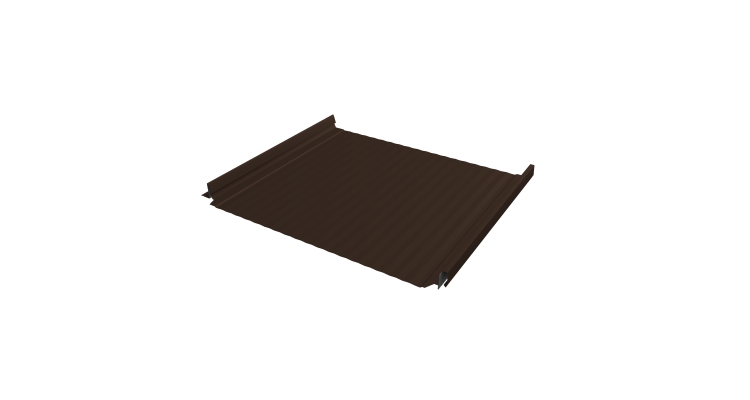 Кликфальц Pro Gofr Grand Line 0,5 PurPro Matt 275 с пленкой на замках RAL 8017 шоколад