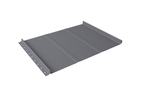 Кликфальц Line Grand Line 0,5 PE с пленкой на замках RAL 7004 сигнальный серый