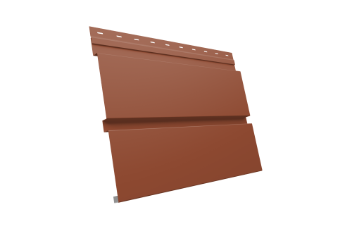 Квадро брус 0.5 Satin Мatt с пленкой RAL 8004 терракота