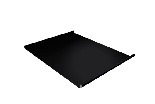 Фальц двойной стоячий Grand Line 0,5 Drap TX с пленкой на замках RAL 9005 черный