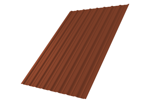 Профнастил С10A 0,5 Satin RAL 8004 терракота