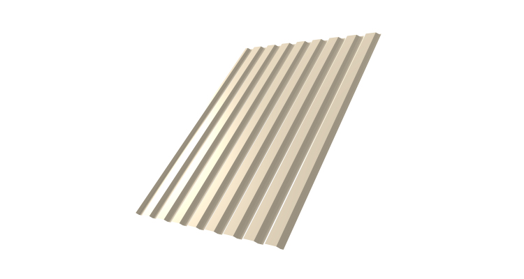 Профнастил С20А 0.45 PE RAL 1015 светлая слоновая кость