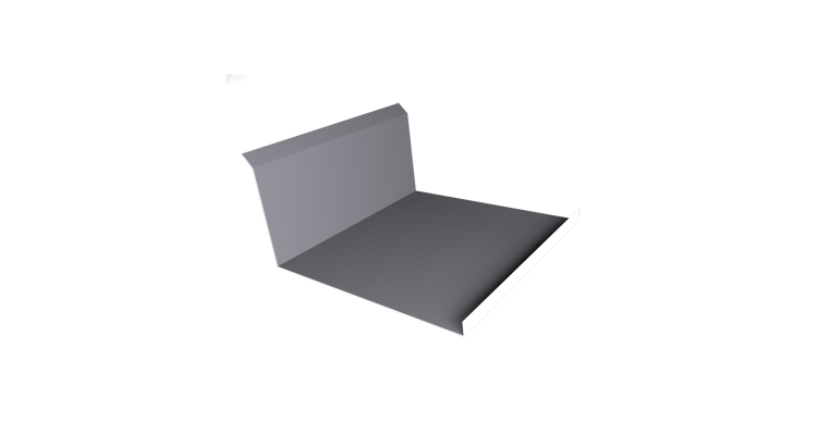 Планка примыкания нижняя 20х122х260х15 0,45 Drap RAL 7004 сигнальный серый (3м)