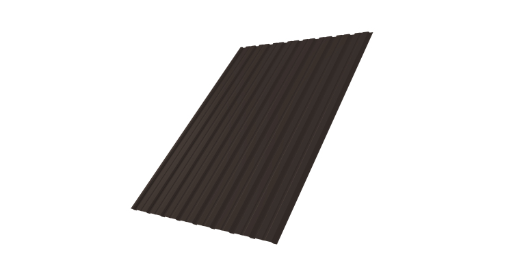 Профнастил С10B 0.45 Drap-double TX RR 32 темно-коричневый