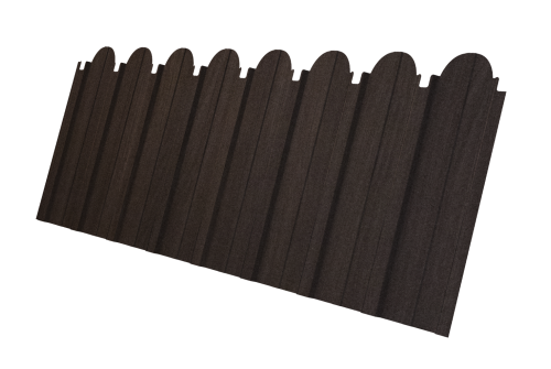 Профнастил C10A фигурный 0.45 Print Elite с пленкой Coffee Wood Blesk TwinColor