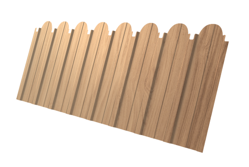 Профнастил C10A фигурный 0.45 Print Elite с пленкой Honey Wood TwinColor