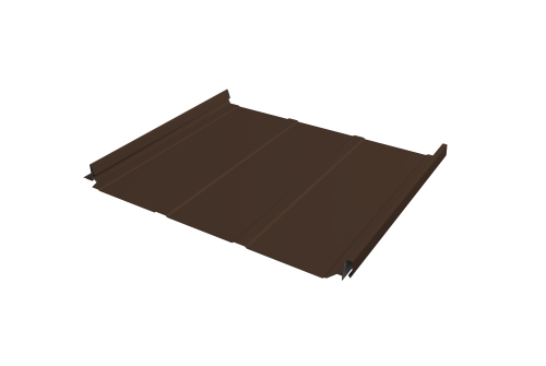 Кликфальц Pro Line Grand Line 0,5 PE с пленкой на замках RAL 8017 шоколад