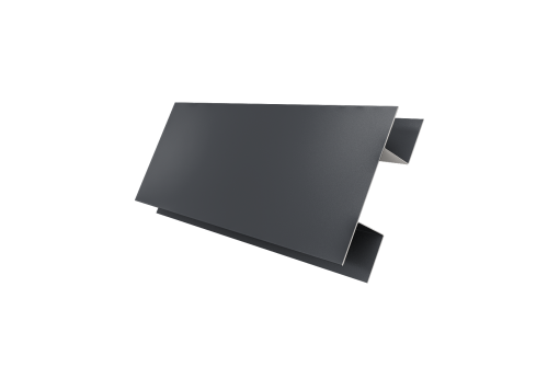 Планка H-образная Блок-хаус new 0,5 Satin Matt RAL 7024 мокрый асфальт (2м)
