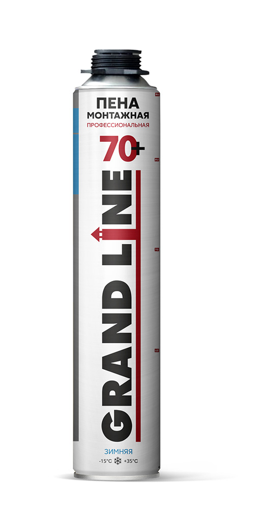Пена монтажная профессиональная Grand Line 70+ зимняя, 900мл