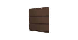 Софит металлический полная перфорация 0,5 Satin Matt TX с пленкой RAL 8017 шоколад