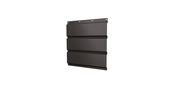 Софит металлический центральная перфорация 0,5 Satin Matt TX с пленкой RR 32 темно-коричневый