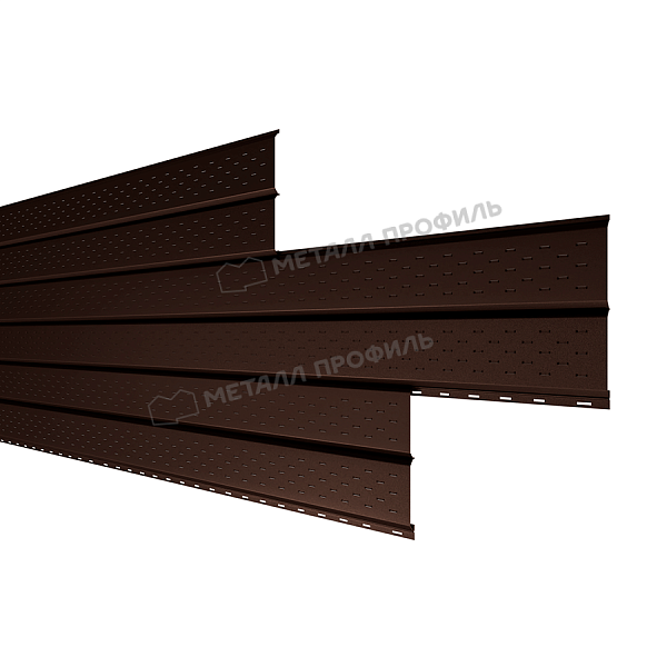 Софит Металл Профиль перфор. Lбрус-XL-14х335 (VALORI-20-DarkBrown-0.5)