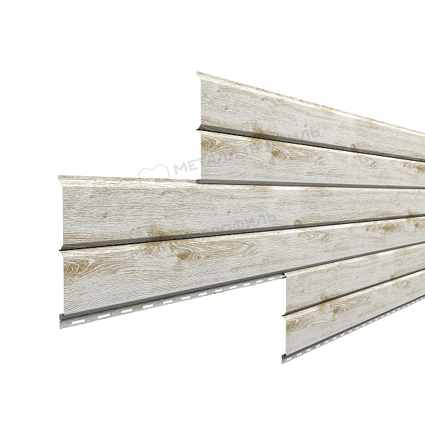 Сайдинг Металл Профиль Lбрус-XL-14х335 (ECOSTEEL_MA-01-Беленый Дуб-0.5)