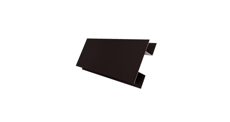 Планка H-образная Экобрус 0,45 Drap RAL 9005 черный (2м)