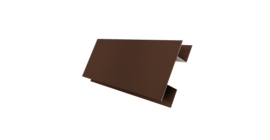 Планка H-образная Экобрус 0,5 Satin Matt RAL 8017 шоколад (3м)