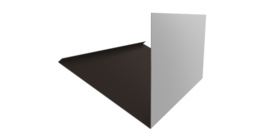 Планка примыкание верхнее к трубе фальц 0,45 Drap TR RR 32 темно-коричневый (2м)