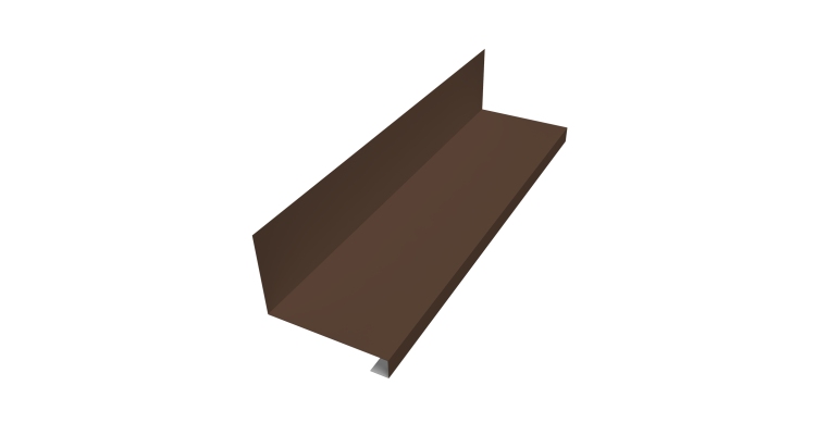 Планка примыкание нижнее к трубе для Кликфальц Pro Grand Line 0,5 Drap TX RAL 8017 шоколад (2м)