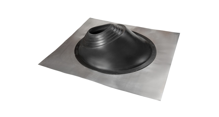 Проходной элемент MF угловой №3.1 (280-460мм) +240 силиконовый (металлический неокрашенный фланец) черный