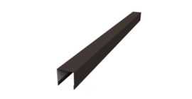 Планка вертикальная лицевая для забора жалюзи Palermo 0,45 Drap RR 32 темно-коричневый (2м)