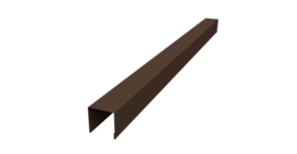 Планка вертикальная лицевая для забора жалюзи Palermo 0,45 Drap TwinColor RAL 8017 шоколад (2,5м)