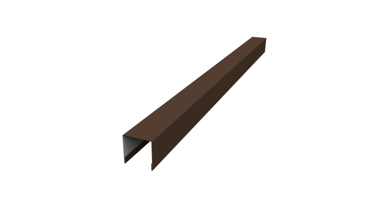 Планка вертикальная лицевая для забора жалюзи Palermo 0,5 PurLite Matt RAL 8017 шоколад (3м)