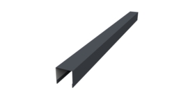 Планка вертикальная лицевая для забора жалюзи Palermo 0,5 Drap RAL 7024 мокрый асфальт (3м)