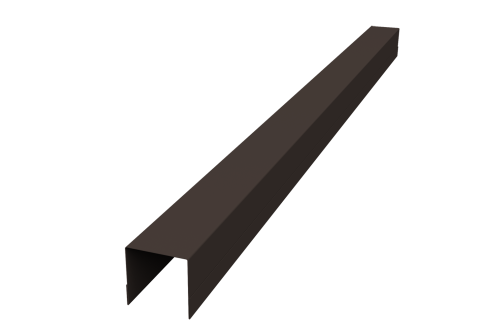 Планка вертикальная обратная Palermo 0,45 PE-Double RR 32 темно-коричневый (2м)