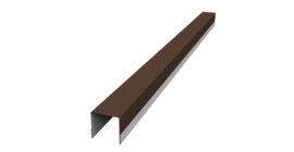 Планка вертикальная обратная для забора жалюзи Palermo 0,5 Satin RAL 8017 шоколад (3м)