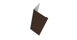 Нащельник для калиток и ворот 25х35 жалюзи Milan, Tokyo, Palermo 0,45 Drap RAL 8017 шоколад (L2,5)