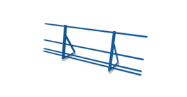 Ограждение кровельное со снегозадержателем на фальц Optima 0,65х2м RAL 5005